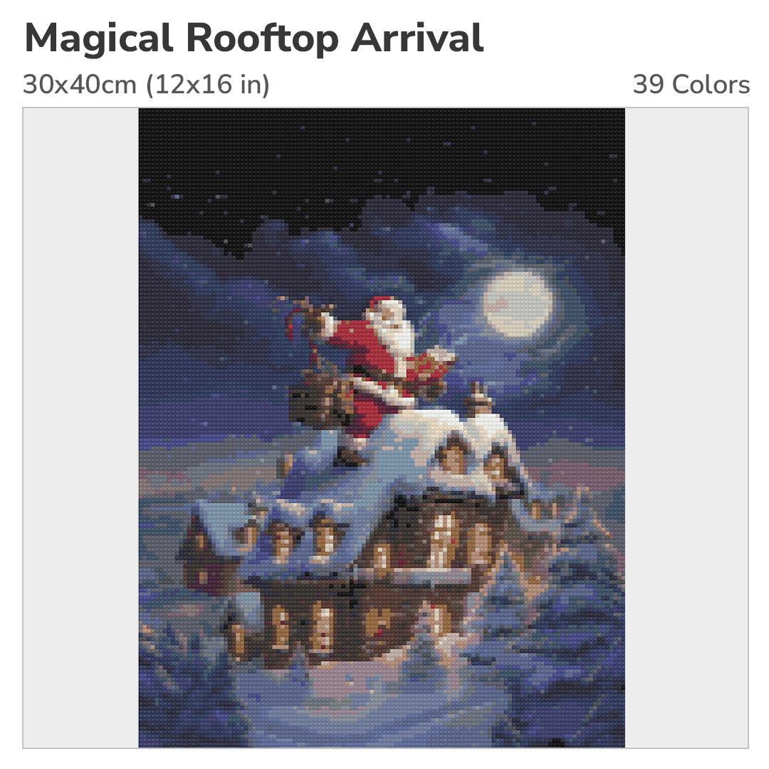 Magical Rooftop Arrival Diamond Painting Kit-30x40cm (12x16 in)-Heartful Diamonds