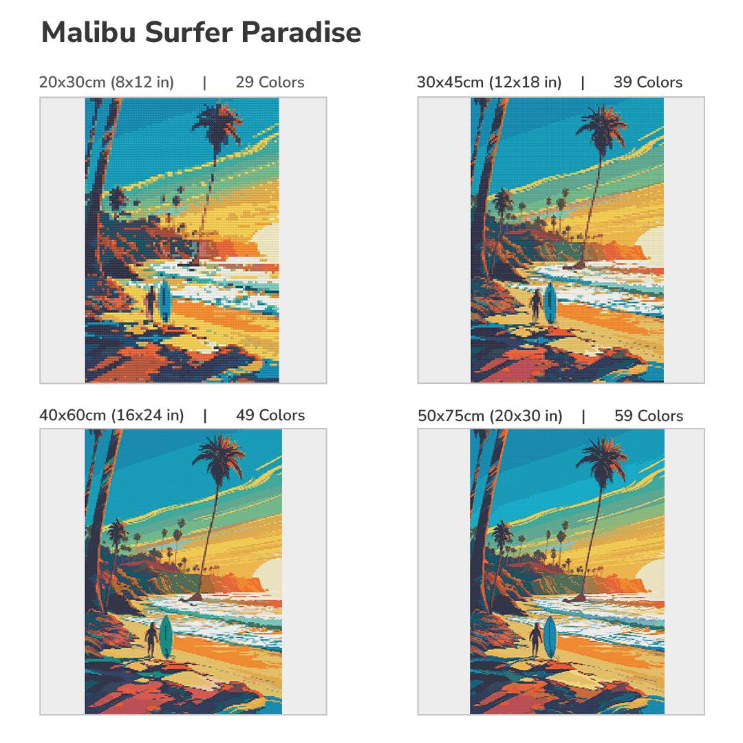 Malibu Surfer Paradise-Diamond Painiting Kit-Heartful Diamonds