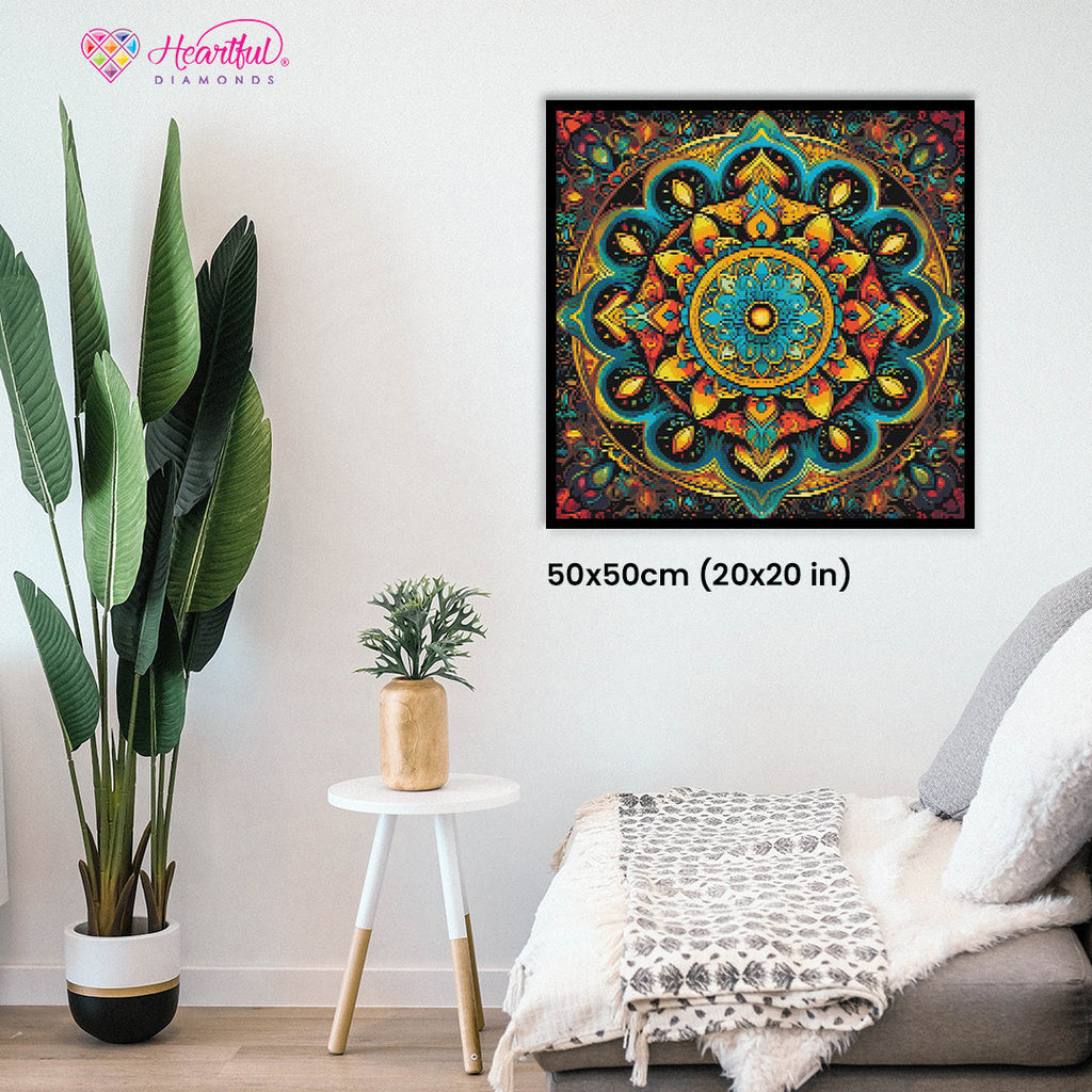 Mandala Fever Diamond Painting Kit-50x50cm (20x20 in)-Heartful Diamonds