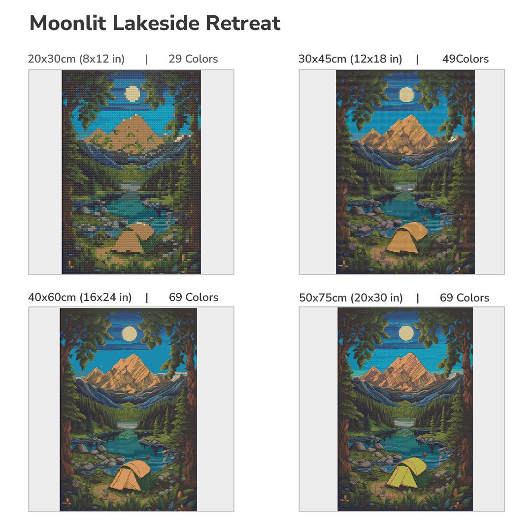 Moonlit Lakeside Retreat-Diamond Painiting Kit-Heartful Diamonds