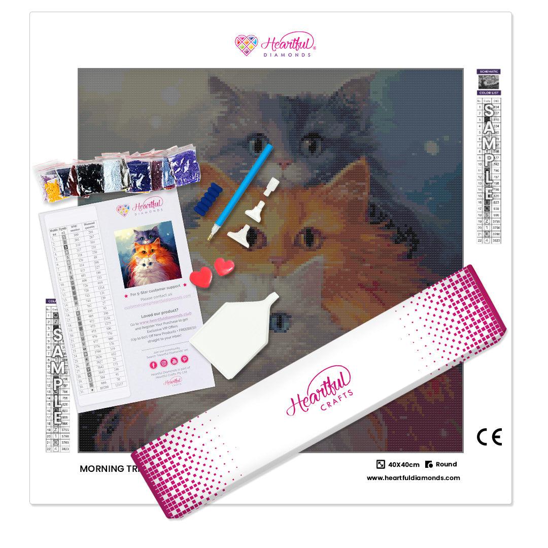 Morning Trio Diamond Painting Kit-Heartful Diamonds
