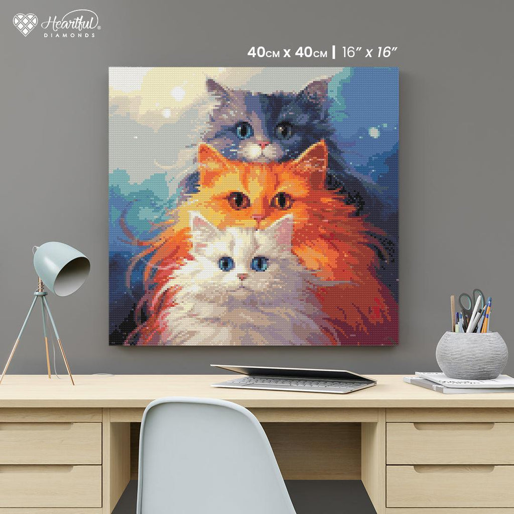 Morning Trio Diamond Painting Kit-Heartful Diamonds