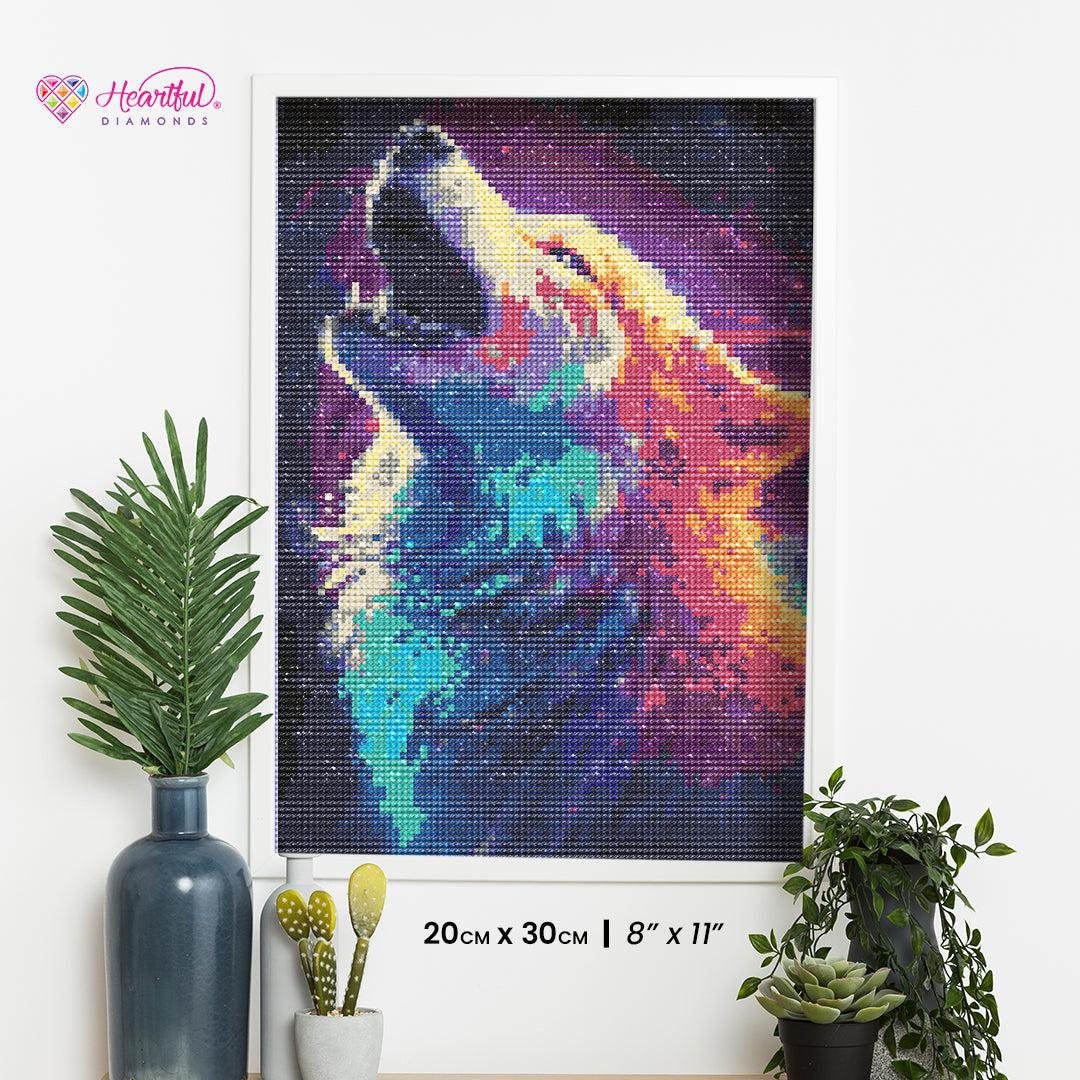 Mystic Astral Wolf-Diamond Painiting Kit-Heartful Diamonds