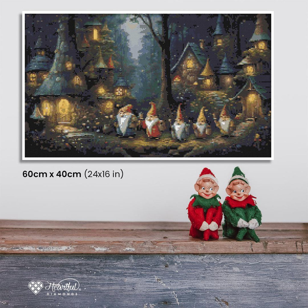 Mystical Gnome Haven Diamond Painting Kit-60x40cm (24x16 in)-Heartful Diamonds