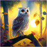 Mystical Owl in Forest-Diamond Painting Kit-Heartful Diamonds