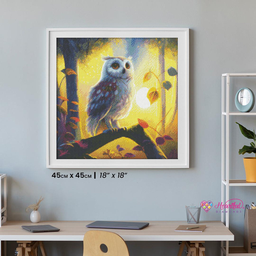 Mystical Owl in Forest-Diamond Painting Kit-Heartful Diamonds