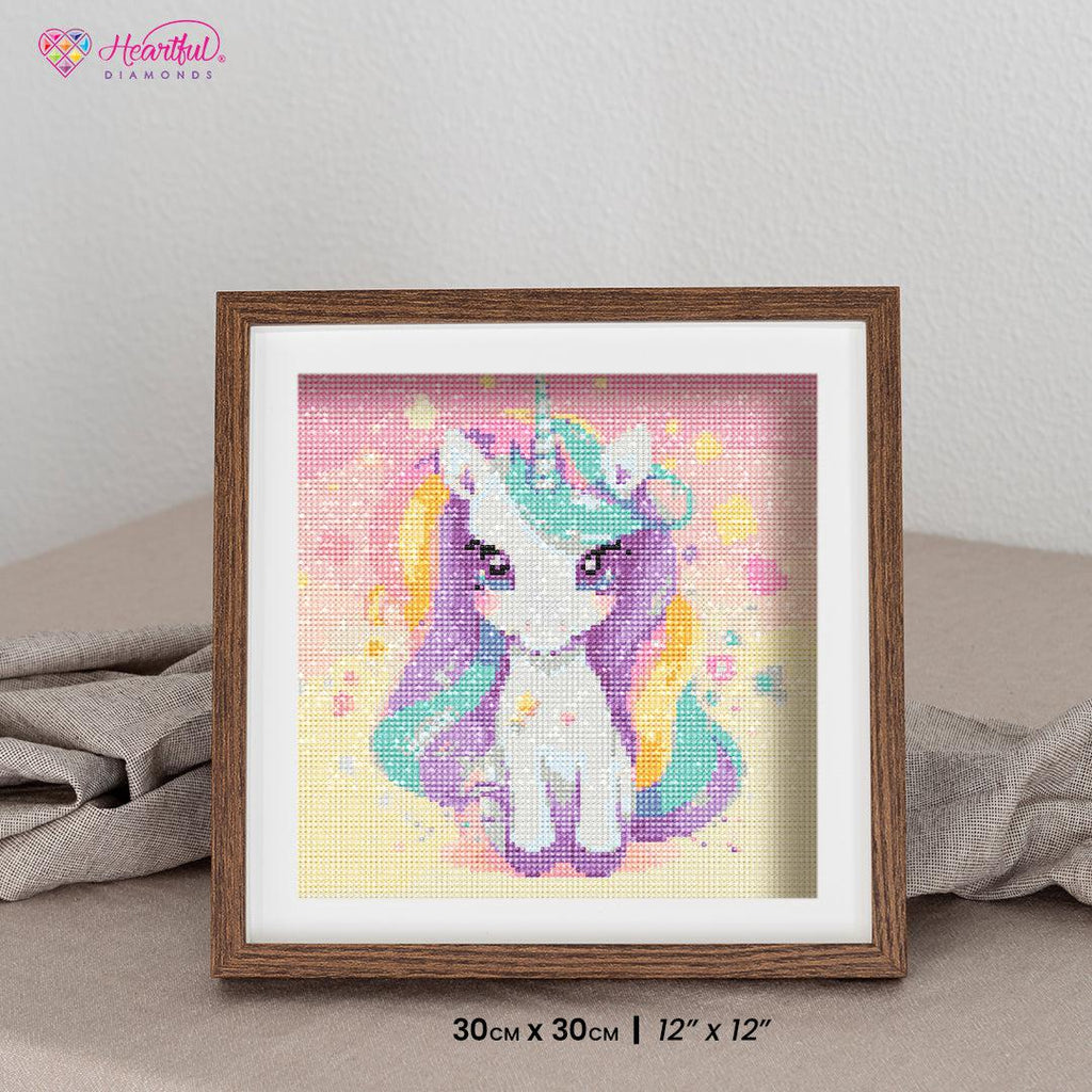 Pastel Rainbow Unicorn-Diamond Painiting Kit-Heartful Diamonds