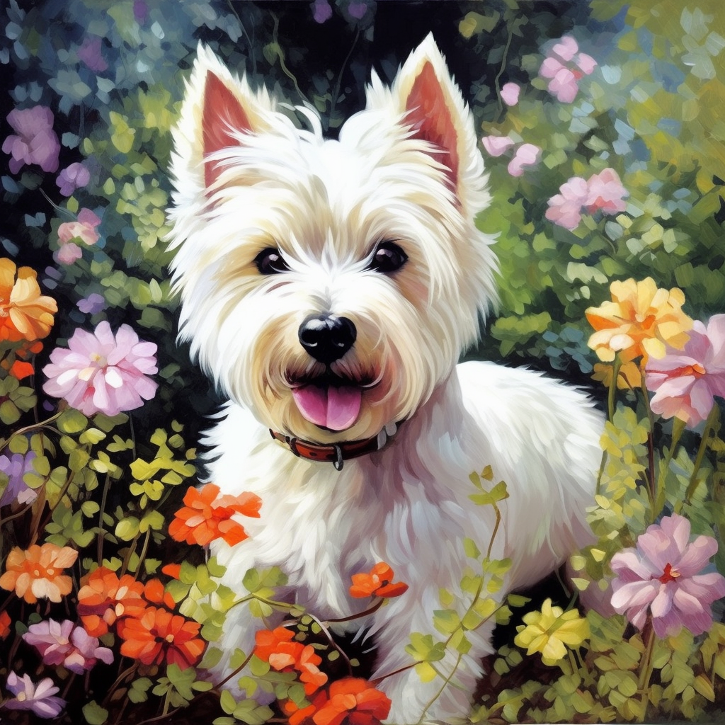 Petal Pup Paradise Diamond Painting Kit-30x30cm (12x12 in)-Heartful Diamonds