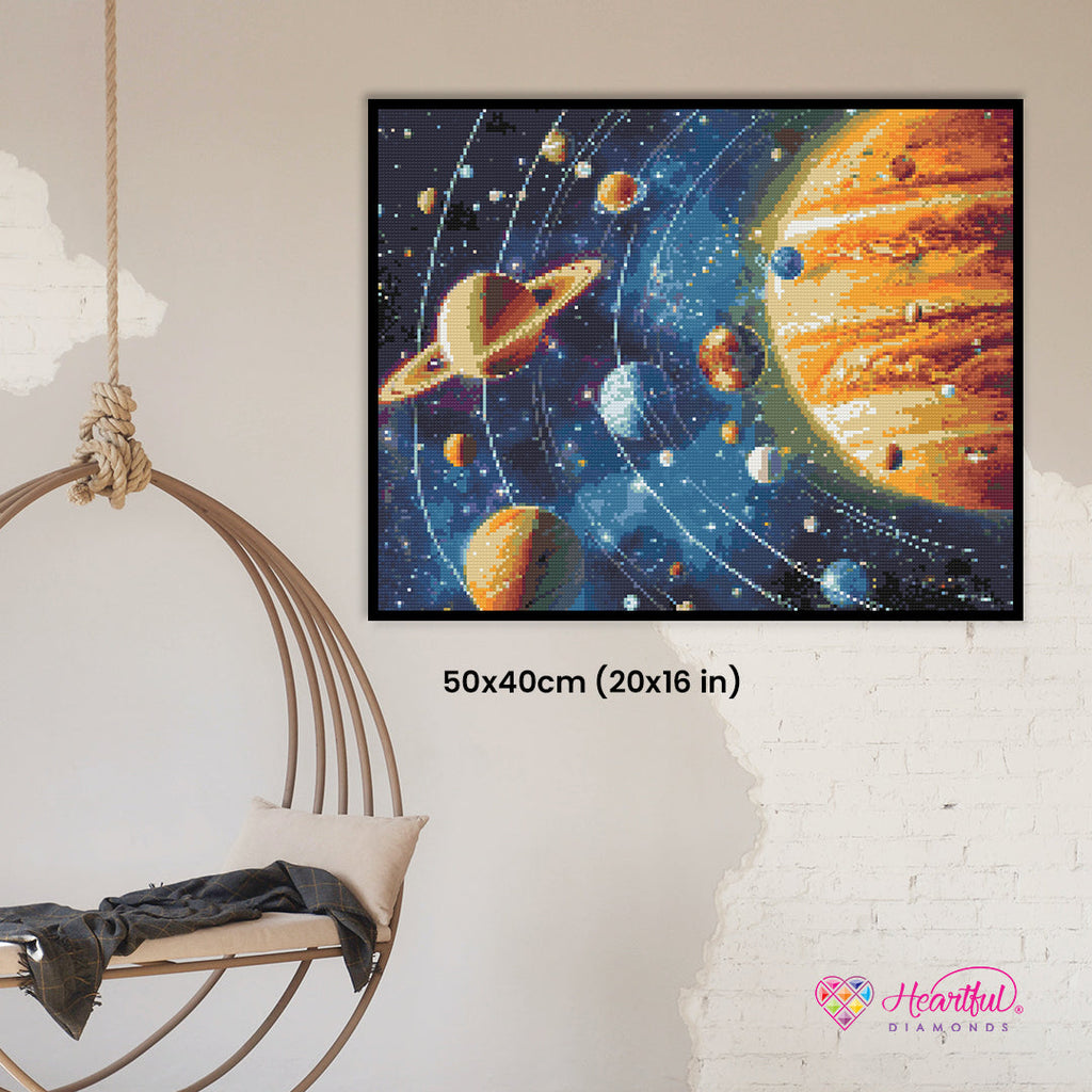 Planetary Orbits Diamond Painting Kit-50x40cm (20x16 in)-Heartful Diamonds