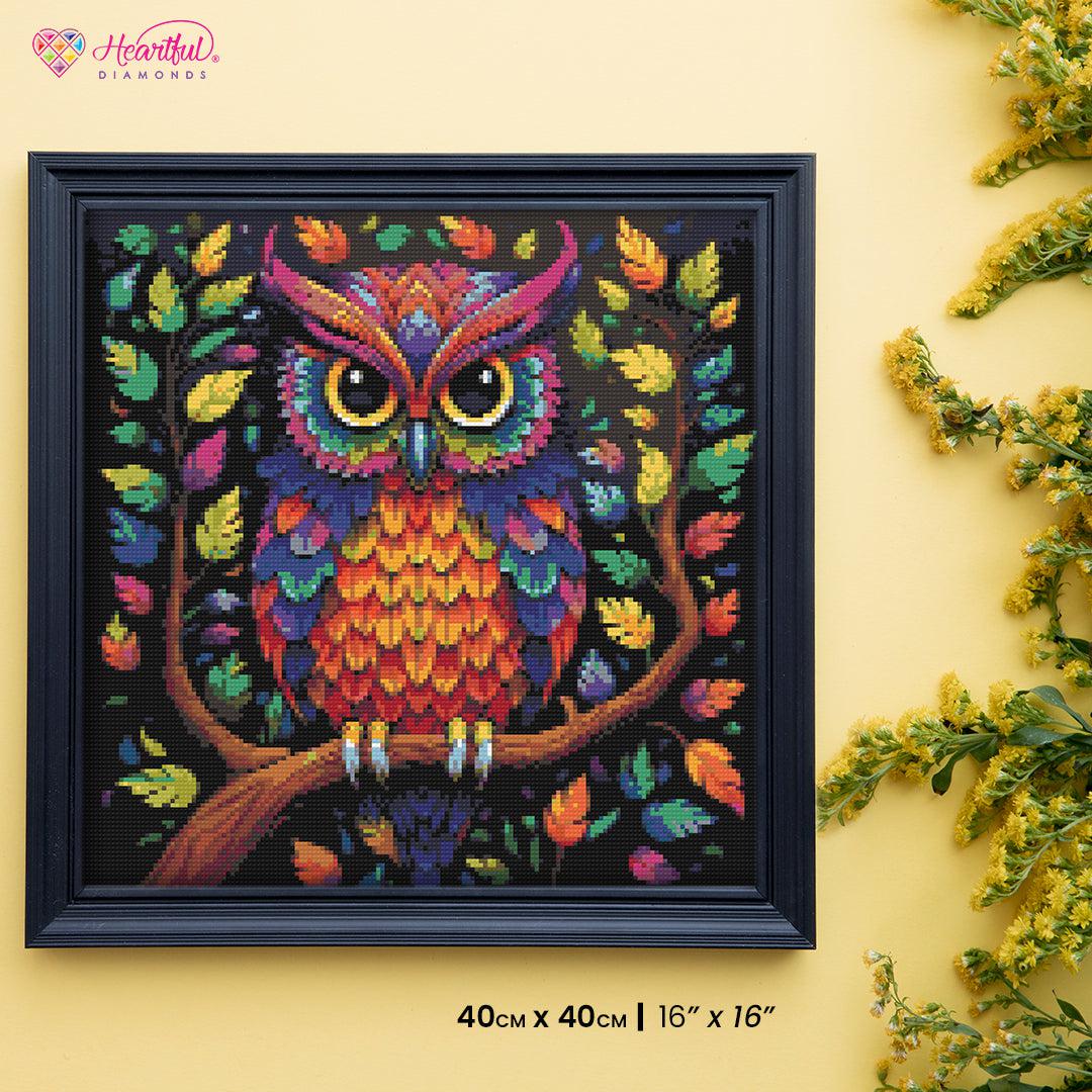 Rainbow Owl Diamond Painting Kit – Heartful Diamonds