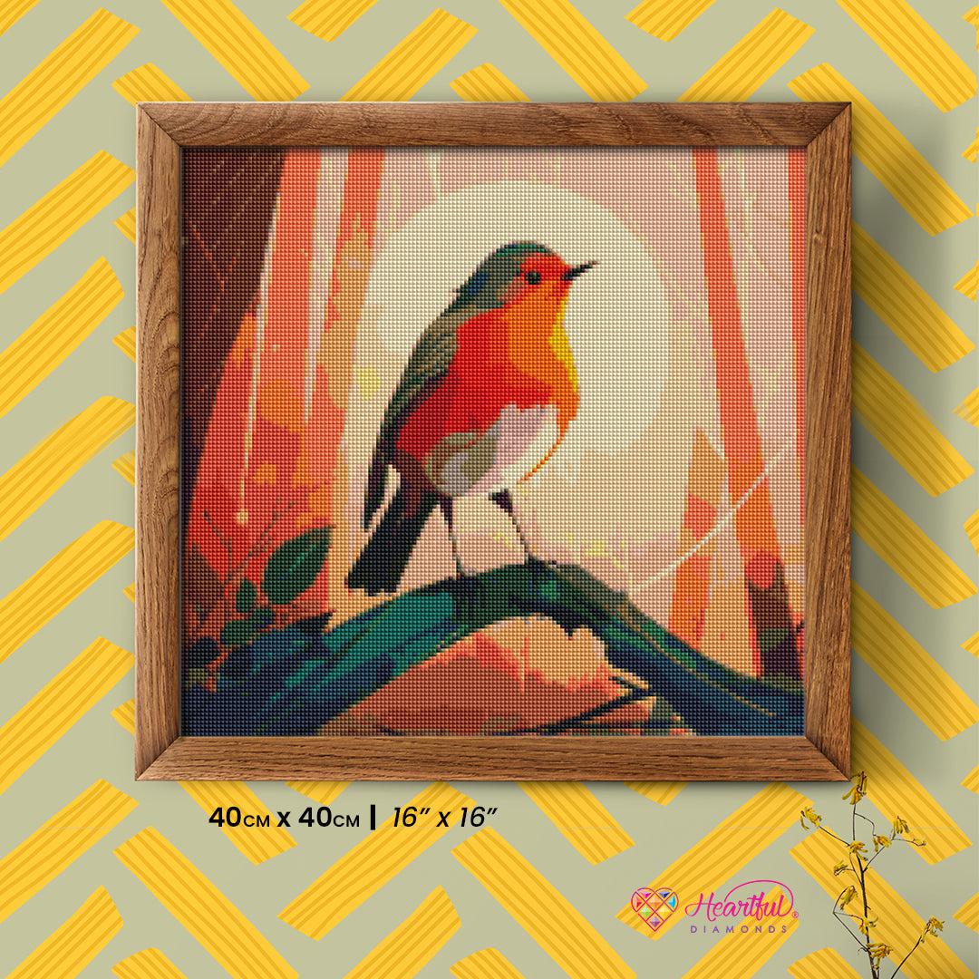 Red Robin in the Forest-Diamond Painting Kit-Heartful Diamonds