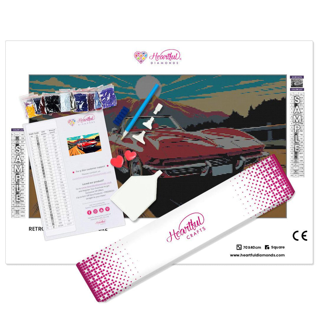 Retro Roadster Adventure-Diamond Painiting Kit-Heartful Diamonds