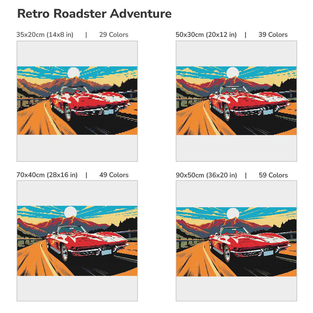 Retro Roadster Adventure-Diamond Painiting Kit-Heartful Diamonds