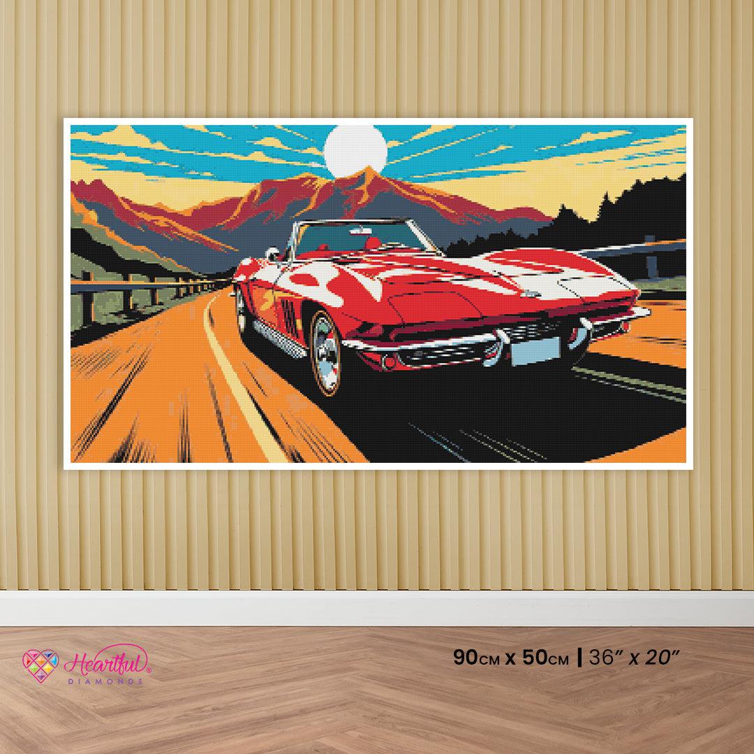 Retro Roadster Adventure-Diamond Painiting Kit-Heartful Diamonds