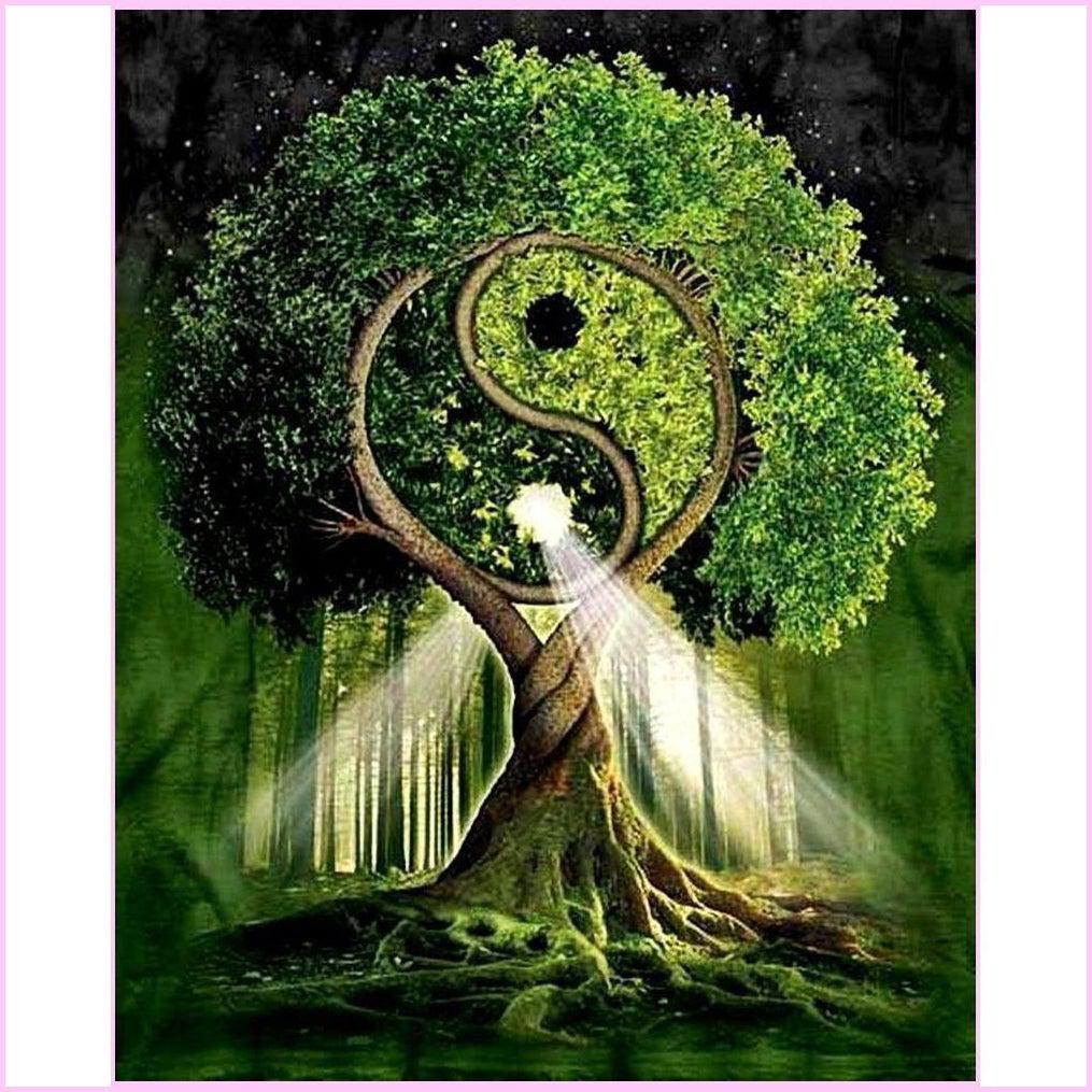 Yin Yang Tree-Diamond Painting Kit-Heartful Diamonds