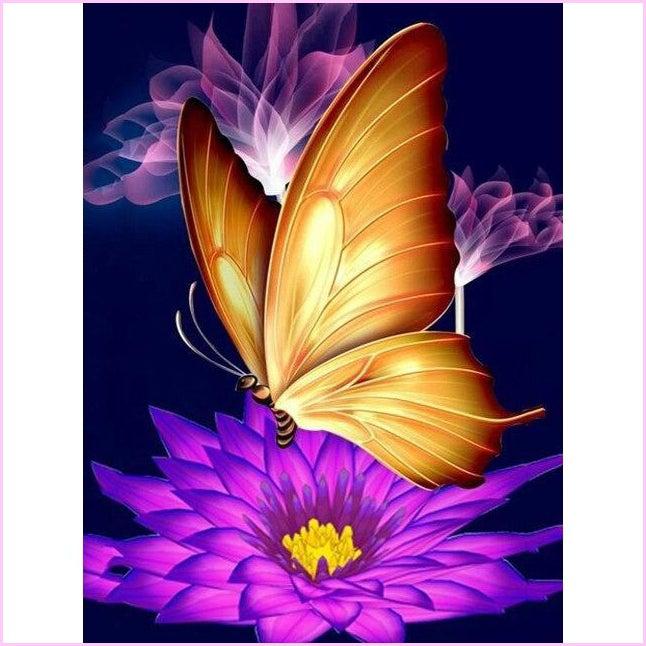 Honey Gold Butterfly-Diamond Painting Kit-Heartful Diamonds