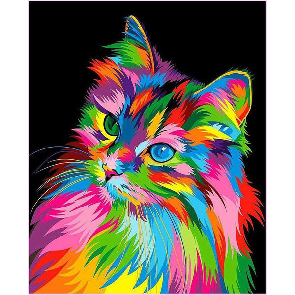 Rainbow Cat (Portrait) Premium DIY 5D Diamond Painting Kit - Cat Collection Diamond  Painting – Heartful Diamonds