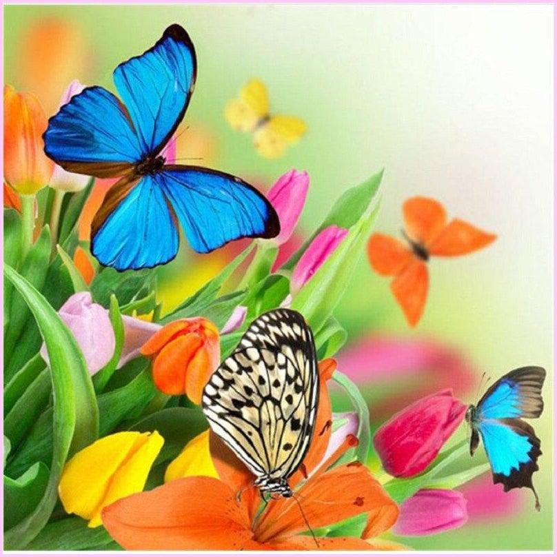 Vivid Butterflies-Diamond Painting Kit-Heartful Diamonds