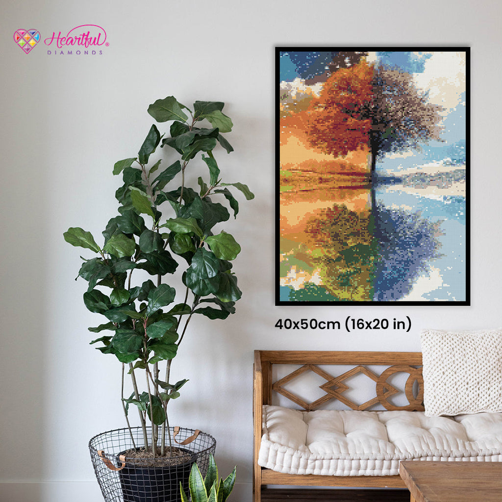 Seasonal Changes Diamond Painting Kit-40x50cm (16x20 in)-Heartful Diamonds