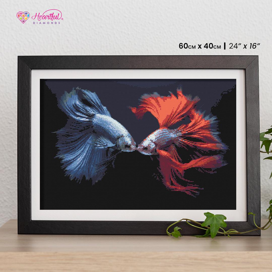 Siamese Fighting Fish Diamond Painting Kit – Heartful Diamonds