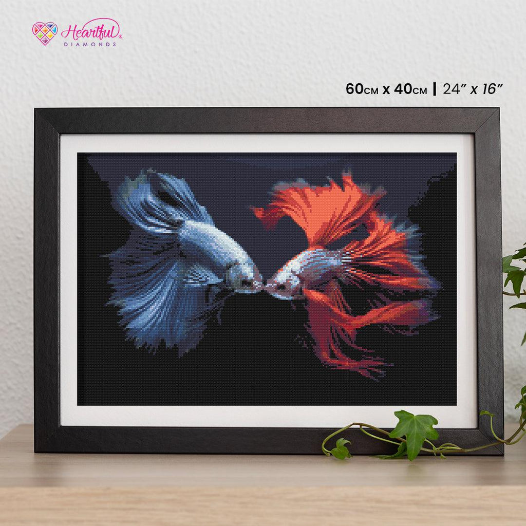 Siamese Fighting Fish Diamond Painting Kit-Heartful Diamonds