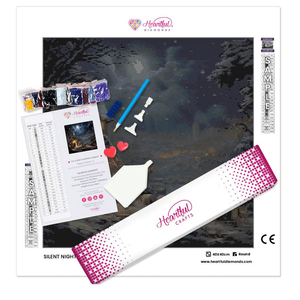 Silent Night Diamond Painting Kit-40x40cm (16x16 in)-Heartful Diamonds