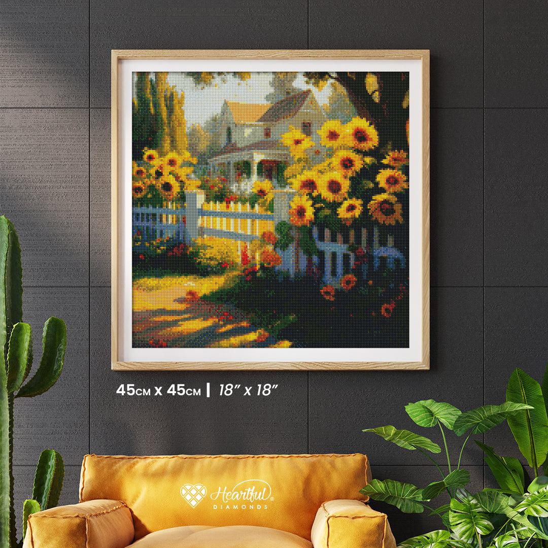 Sun-Kissed Sunflower Garden-Diamond Painting Kit-Heartful Diamonds