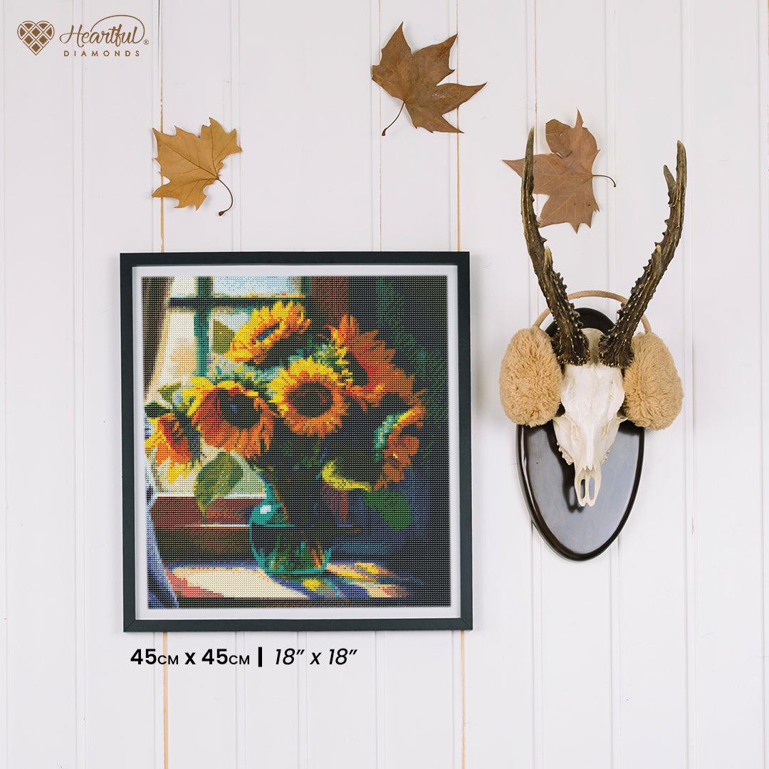 Bright Sunflower Bouquet-Diamond Painting Kit-Heartful Diamonds