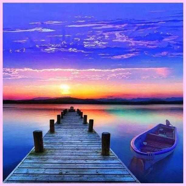 Sunset Pier-Diamond Painting Kit-Heartful Diamonds