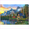 Sunset Log Cabin-Diamond Painting Kit-Heartful Diamonds