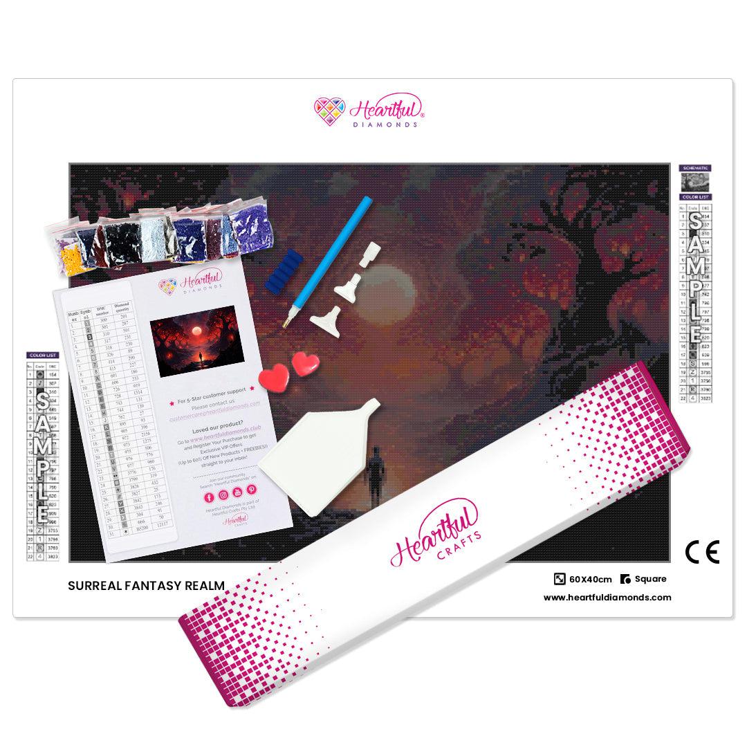 Surreal Fantasy Realm Diamond Painting Kit-60x40cm (24x16 in)-Heartful Diamonds