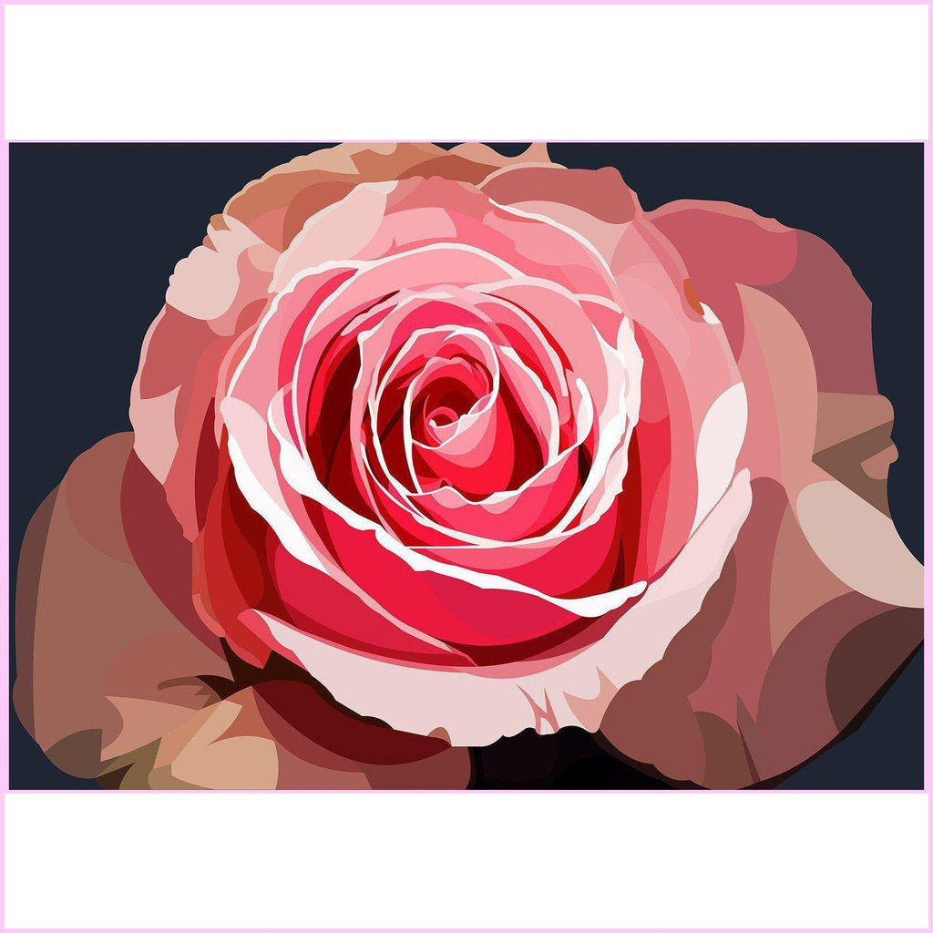 Twilight Pink Rose-Diamond Painting Kit-Heartful Diamonds