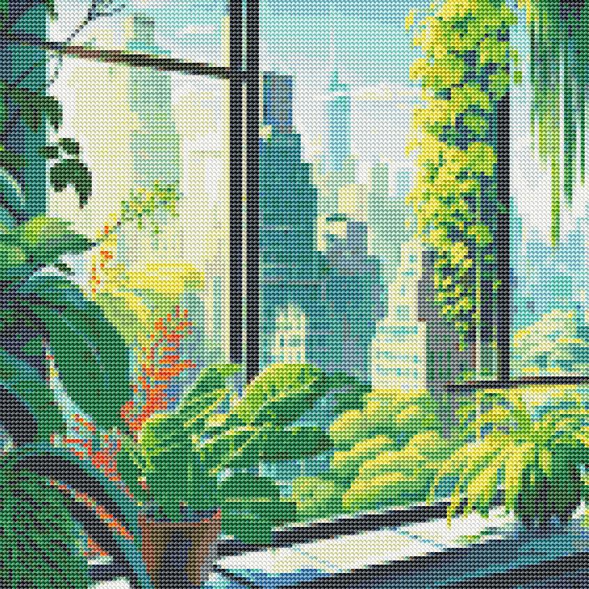 City Jungle Window-Diamond Painting Kit-Heartful Diamonds