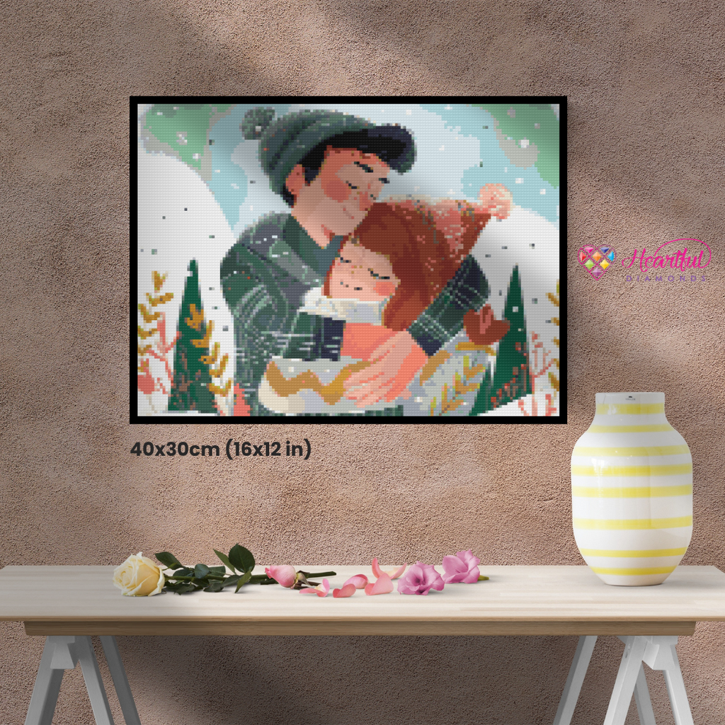 Warmth of Love Diamond Painting Kit-40x30cm (16x12 in)-Heartful Diamonds