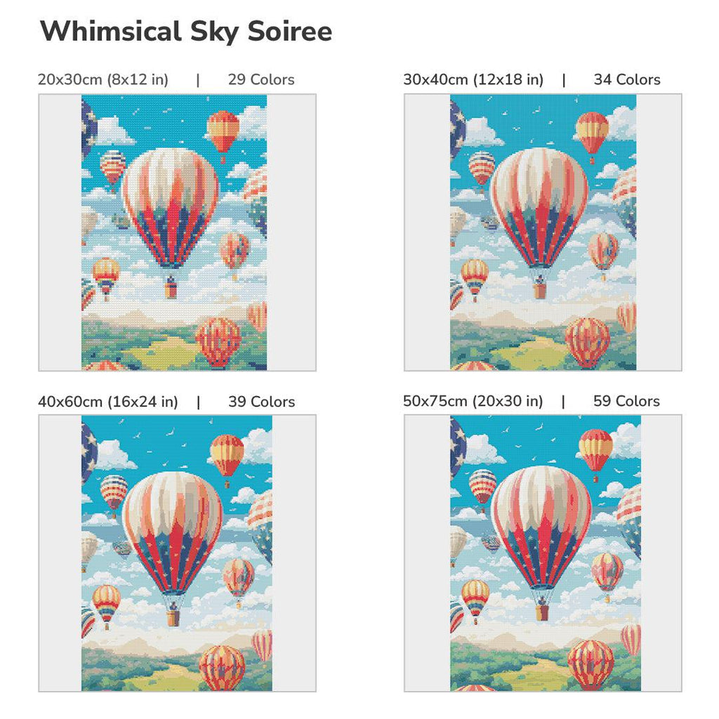 Whimsical Sky Soiree-Diamond Painiting Kit-Heartful Diamonds