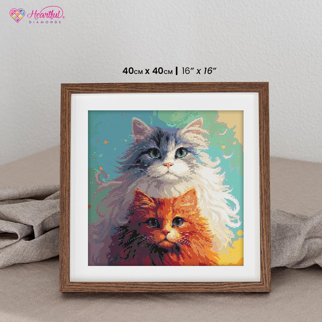 Whiskers Among the Clouds Diamond Painting Kit-Heartful Diamonds