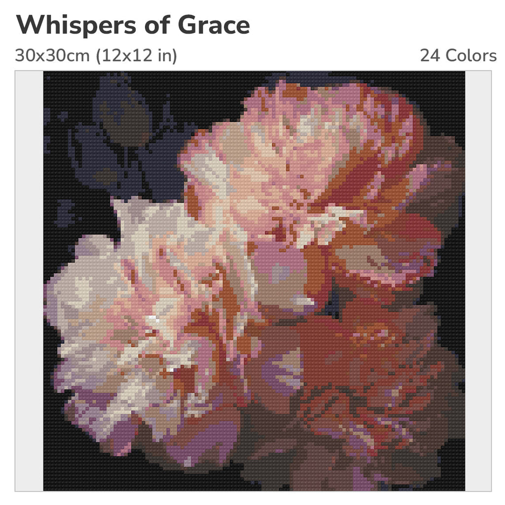 Whisper of Grace Diamond Painting Kit-30x30cm (12x12 in)-Heartful Diamonds