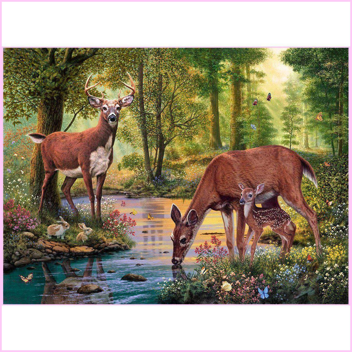 Woodland Stream-Diamond Painting Kit-Heartful Diamonds