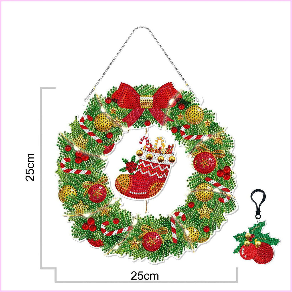 Hanging Wreath Diamond Art-Heartful Diamonds