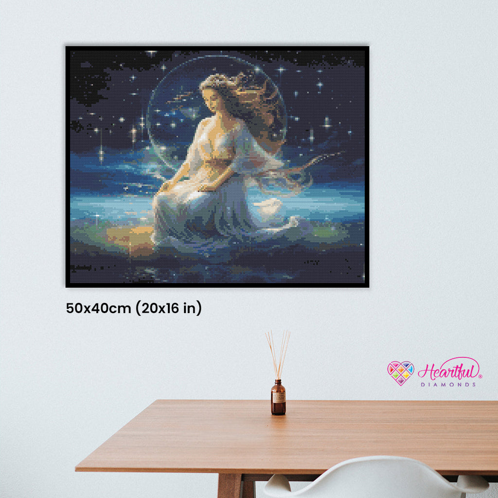 Zodiac - Virgo Diamond Painting Kit-50x40cm (20x16 in)-Heartful Diamonds