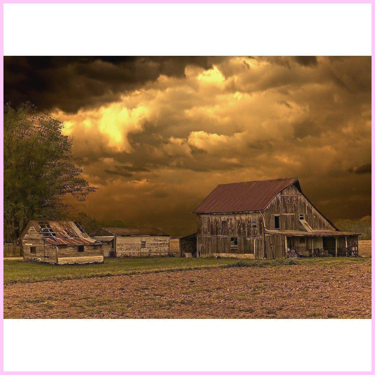 Abandoned Farm House Diamond Painting-Diamond Painting Kit-Heartful Diamonds