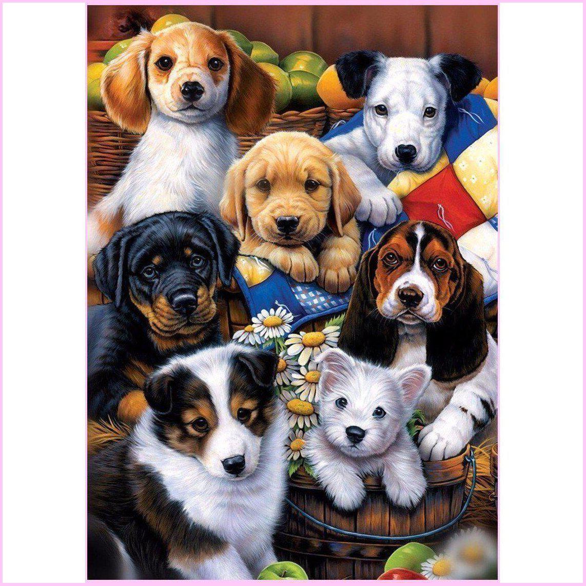 Backyard Dogs-Diamond Painting Kit-Heartful Diamonds