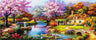 Cherry Blossom Village Hamlet-Diamond Painting Kit-Heartful Diamonds