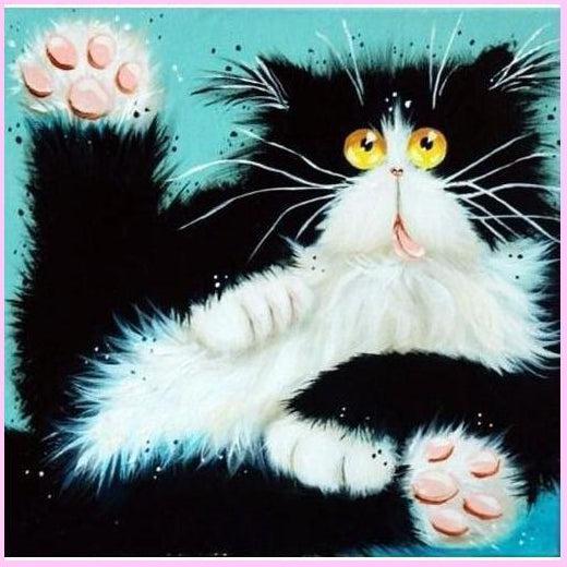 Floofy Cats Collection - Goofy-Diamond Painting Kit-Heartful Diamonds