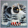Floofy Cats Collection - Grey-Diamond Painting Kit-Heartful Diamonds