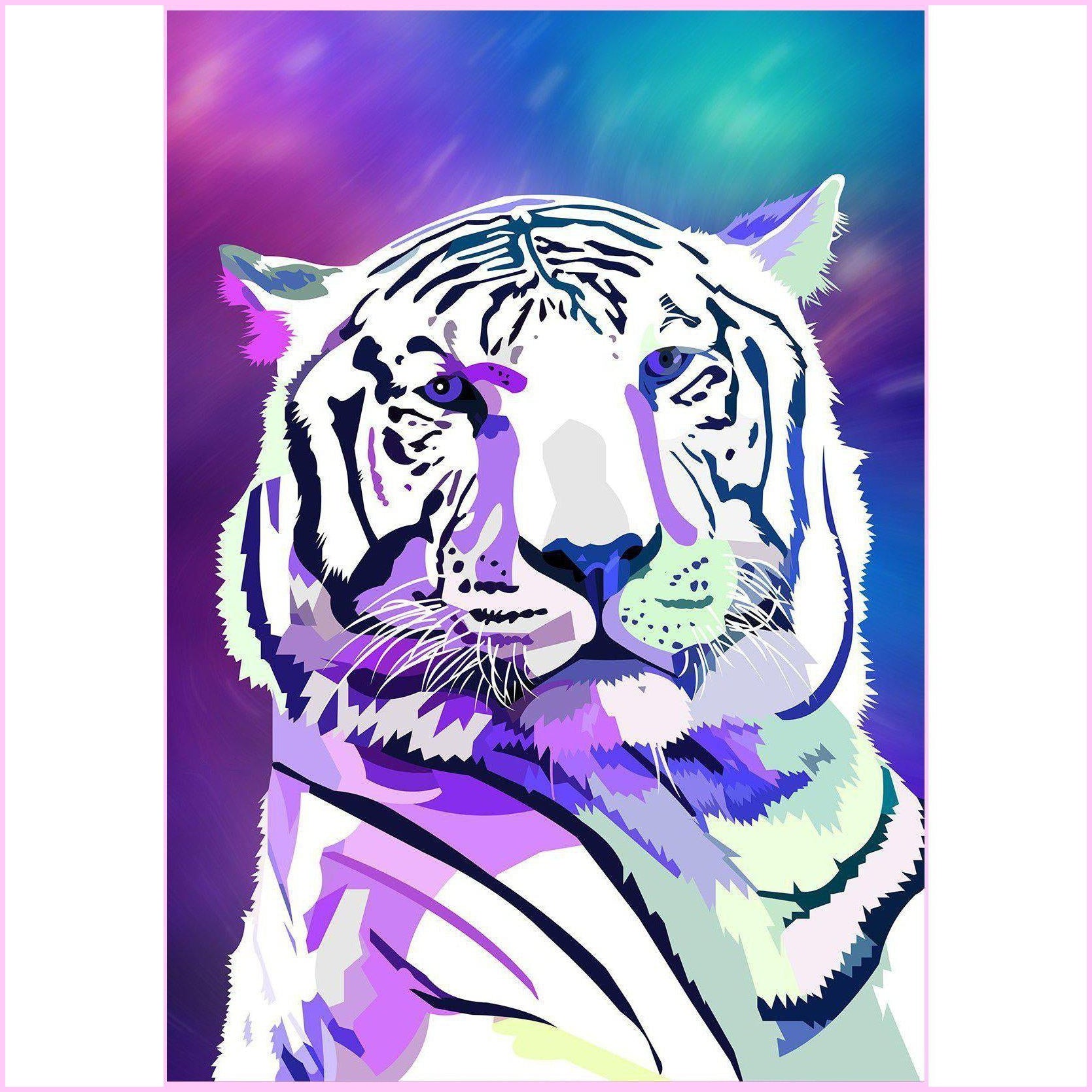 Galaxy Tiger-Diamond Painting Kit-Heartful Diamonds