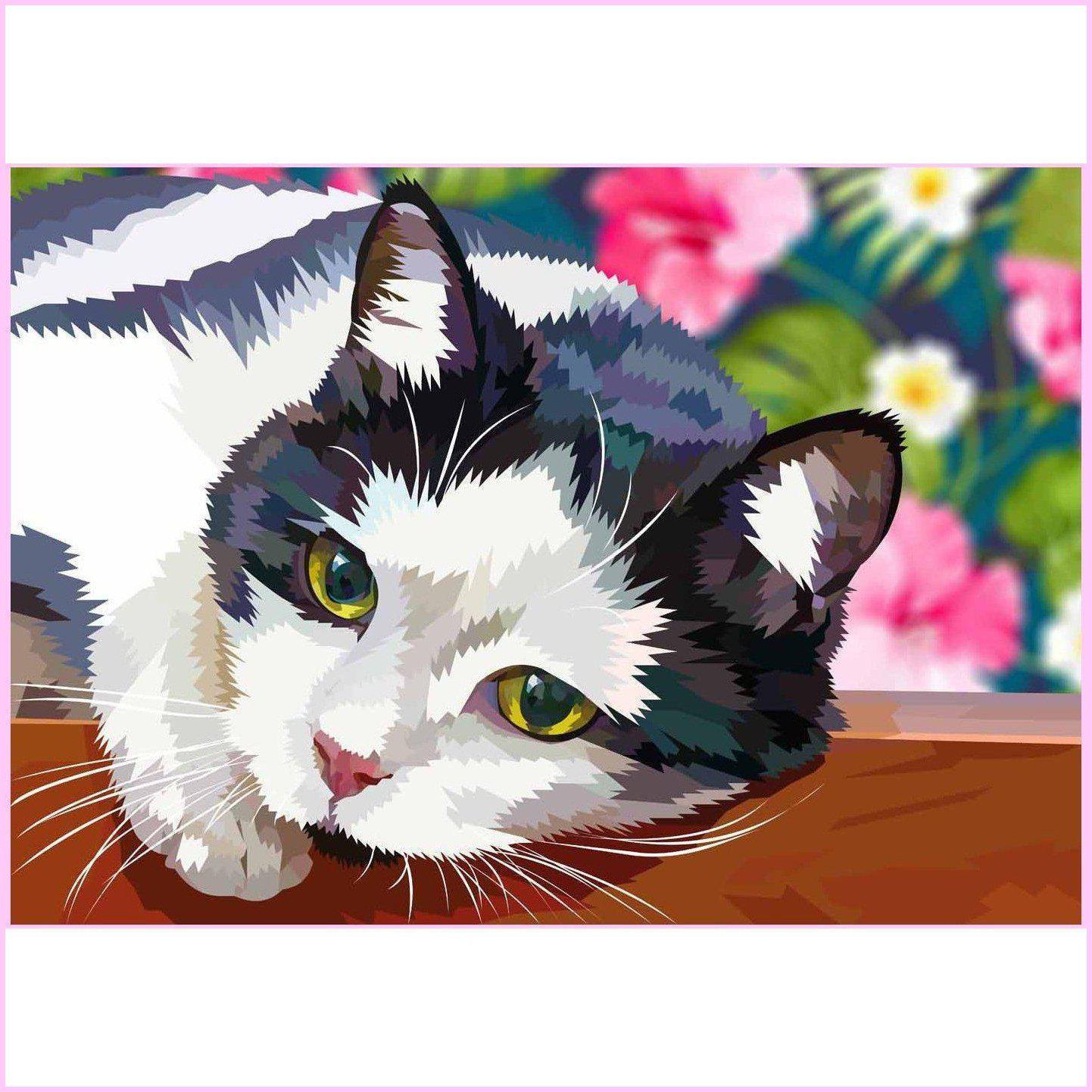 Garden Cat-Diamond Painting Kit-Heartful Diamonds