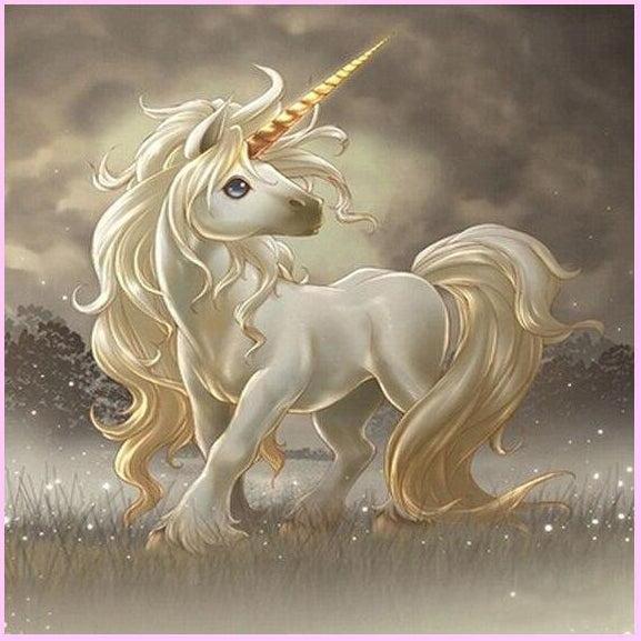 Golden Unicorn Hour-Diamond Painting Kit-Heartful Diamonds