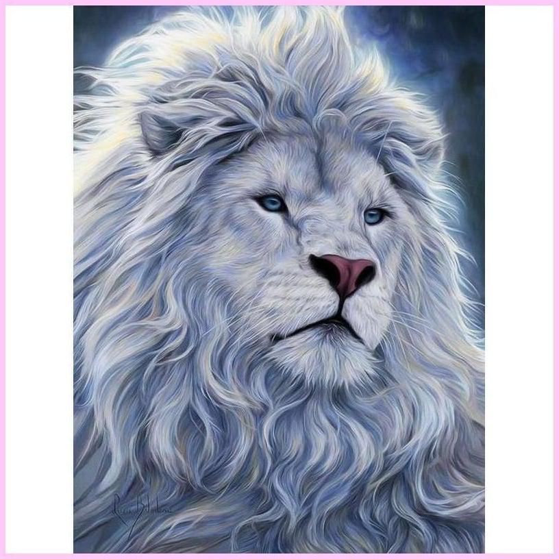 Great White Snow Lion-Diamond Painting Kit-Heartful Diamonds