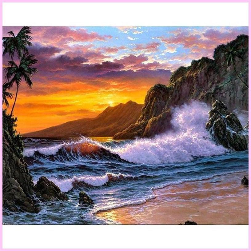 Sunset Coast-Diamond Painting Kit-Heartful Diamonds